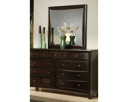 Coaster - Phoenix Square Dresser Mirror in Cappuccino