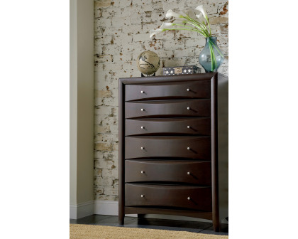 Coaster - Phoenix 6-Drawer Chest in Deep Cappuccino