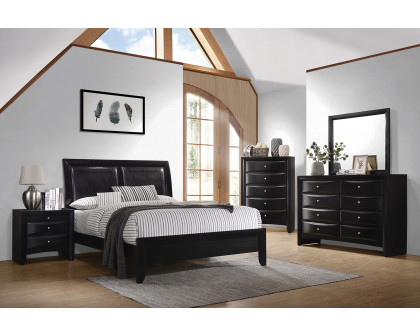 Coaster Briana Eastern King Upholstered Panel Bed - Black