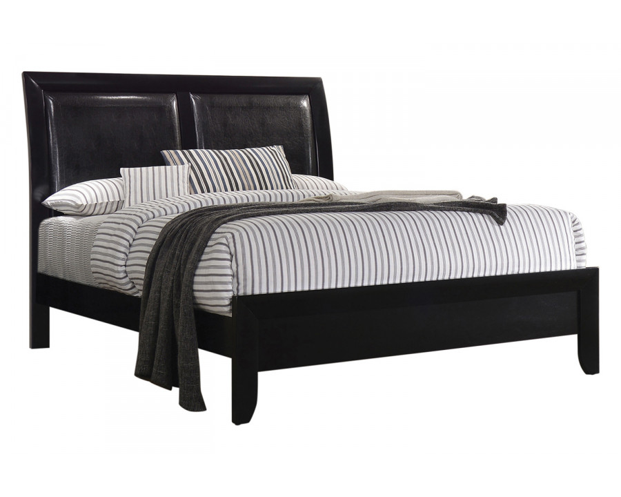 Coaster Briana Queen Upholstered Panel Bed - Black