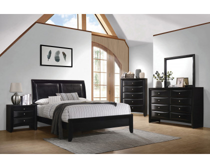 Coaster Briana Queen Upholstered Panel Bed - Black