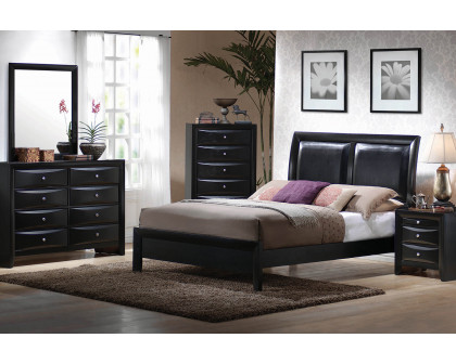 Coaster Briana Queen Upholstered Panel Bed - Black