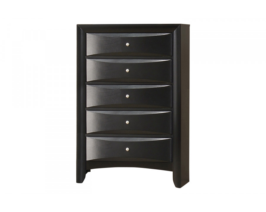 Coaster - Briana Rectangular 5-Drawer Chest in Black