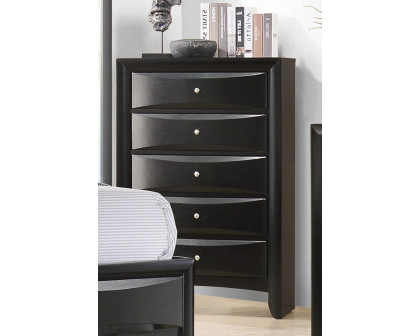 Coaster - Briana Rectangular 5-Drawer Chest in Black