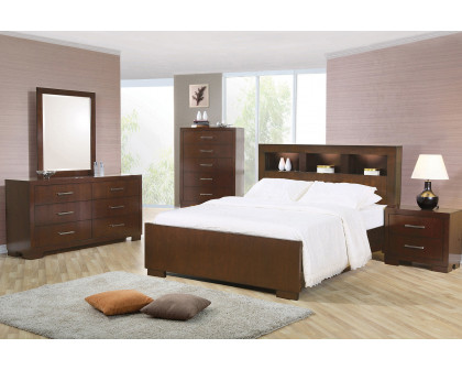 Coaster Jessica California King Bed with Storage Headboard - Cappuccino