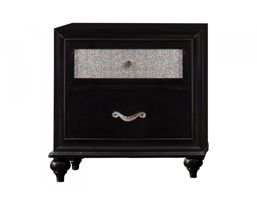 Coaster Barzini 2-Drawer Rectangular Nightstand - Black