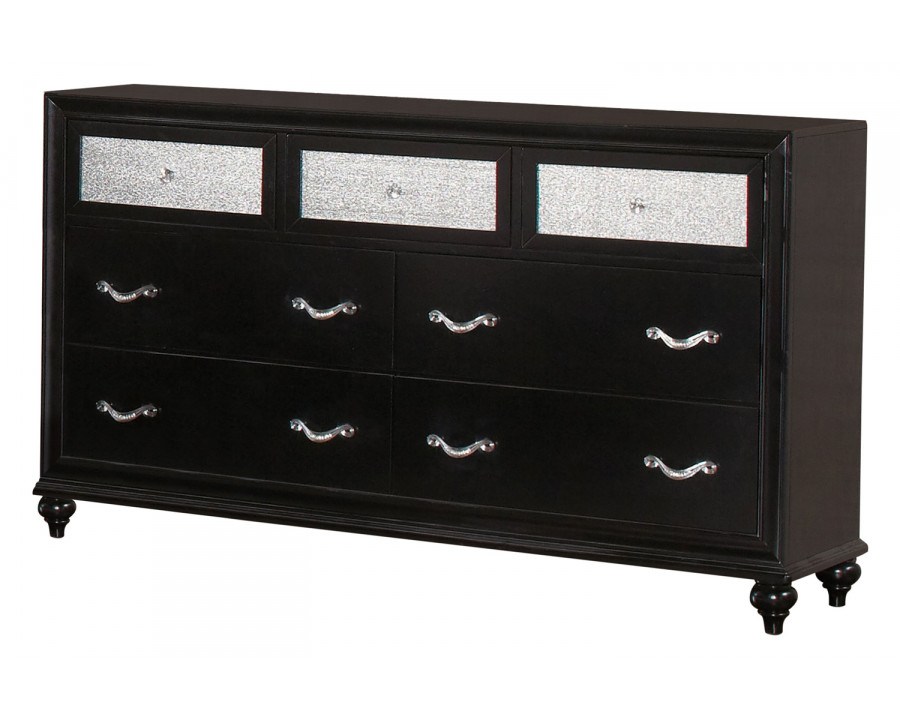 Coaster Barzini 7-Drawer Rectangular Dresser - Black