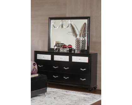 Coaster Barzini 7-Drawer Rectangular Dresser - Black