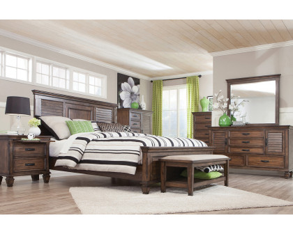 Coaster Franco Eastern King Storage Bed - Burnished Oak