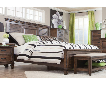 Coaster Franco Eastern King Panel Bed - Burnished Oak