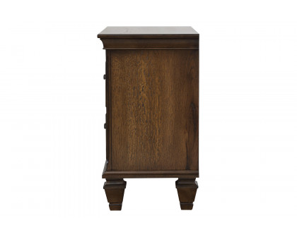 Coaster - 2-Drawer Nightstand With Pull Out Tray in Burnished Oak