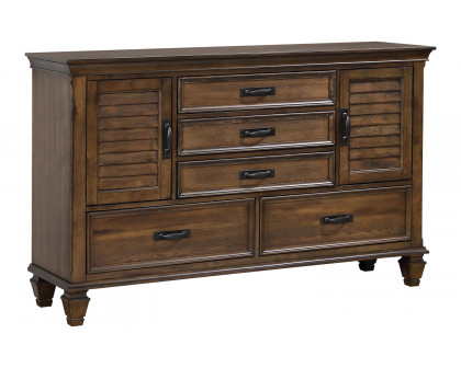 Coaster - Franco 5-Drawer Dresser with 2 Louvered Doors