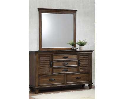 Coaster Franco Rectangular Mirror - Burnished Oak