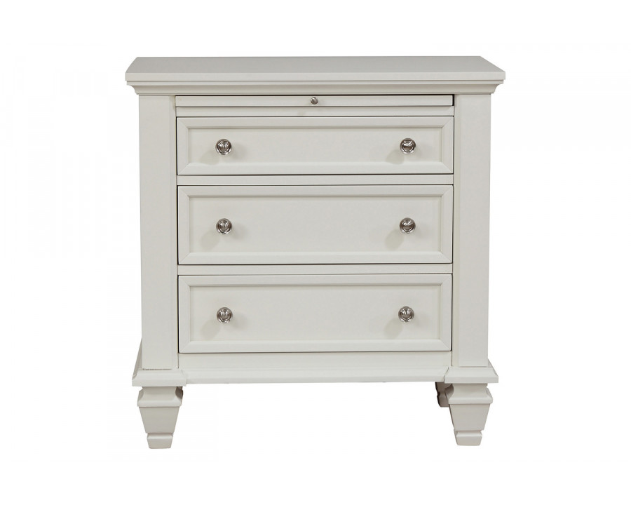 Coaster Sandy Beach 3-Drawer Nightstand - White