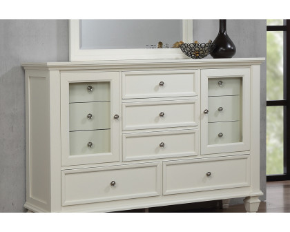 Coaster Sandy Beach 11-Drawer Rectangular Dresser - White