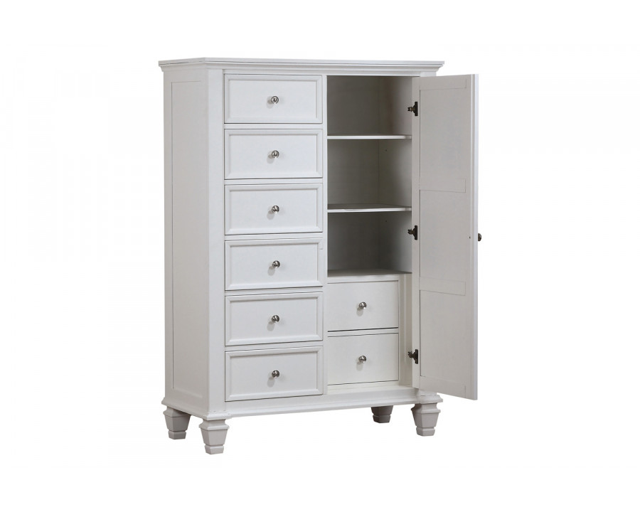 Coaster Sandy Beach 8-Drawer Man'S Chest Storage - White