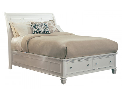 Coaster Sandy Beach Eastern King Storage Sleigh Bed - White