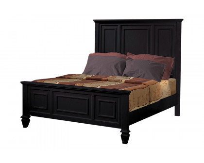 Coaster Sandy Beach Eastern King Panel Bed with High Headboard - Black