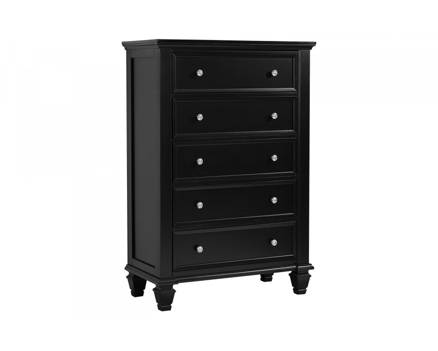 Coaster Sandy Beach 5-Drawer Chest - Black