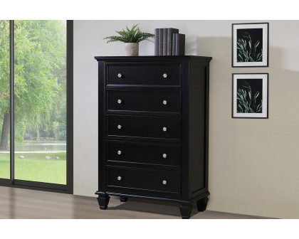 Coaster Sandy Beach 5-Drawer Chest - Black