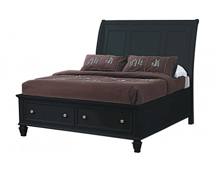 Coaster Sandy Beach Eastern King Storage Sleigh Bed - Black