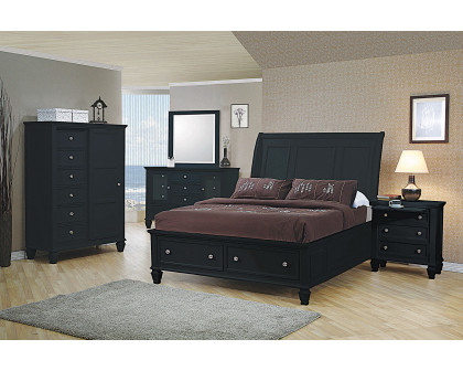 Coaster Sandy Beach Eastern King Storage Sleigh Bed - Black