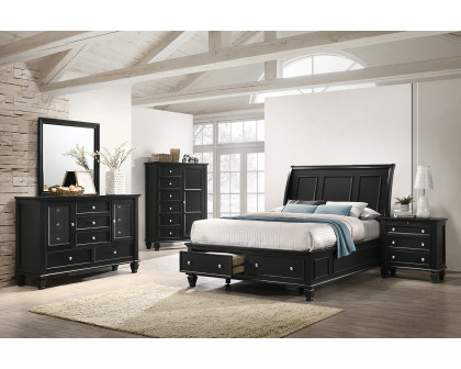 Coaster Sandy Beach Eastern King Storage Sleigh Bed - Black