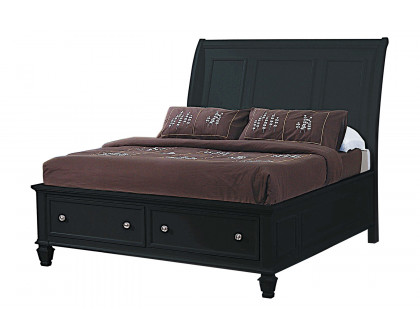 Coaster Sandy Beach California King Storage Sleigh Bed - Black