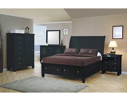 Coaster Sandy Beach Queen Storage Sleigh Bed - Black