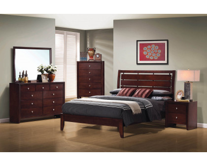 Coaster Serenity Eastern King Panel Bed - Rich Merlot