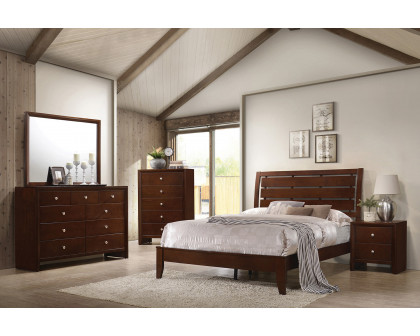 Coaster Serenity Queen Panel Bed - Rich Merlot