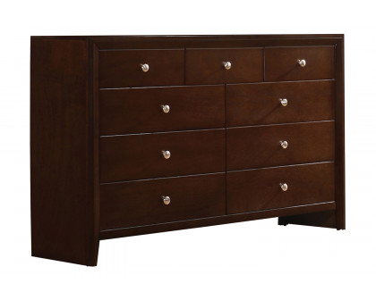 Coaster Serinity Twin Panel Bed with Cut-Out Headboard - Rich Merlot