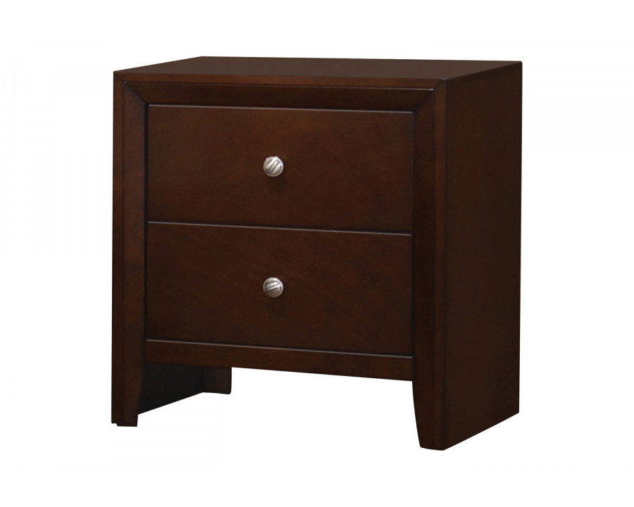 Coaster - Serenity Rectangular 2-Drawer Nightstand in Rich Merlot