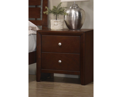 Coaster - Serenity Rectangular 2-Drawer Nightstand in Rich Merlot