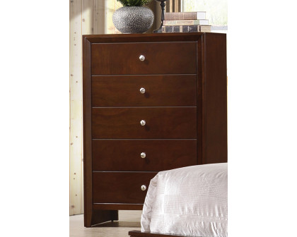 Coaster - Serenity Rectangular 5-Drawer Chest in Rich Merlot