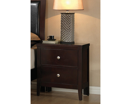 Coaster - Carlton 2-Drawer Rectangular Nightstand in Cappuccino