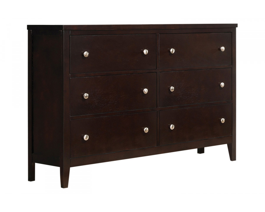 Coaster - Carlton 6-Drawer Rectangular Dresser in Cappuccino