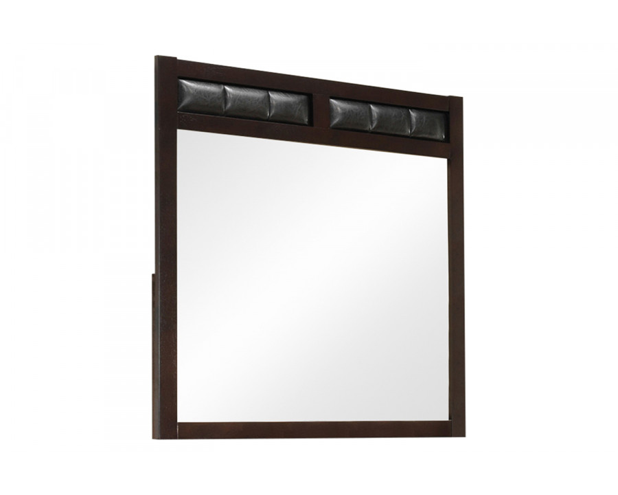 Coaster - Carlton Upholstered Rectangular Mirror in Cappuccino