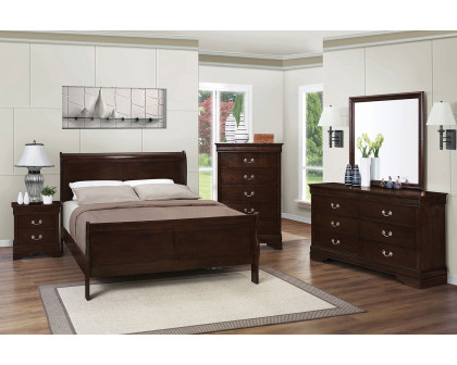 Coaster Louis Philippe Full Panel Sleigh Bed - Cappuccino