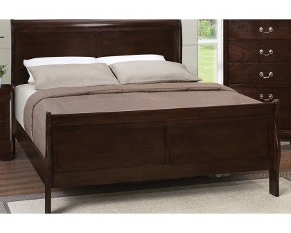 Coaster Louis Philippe Full Panel Sleigh Bed - Cappuccino