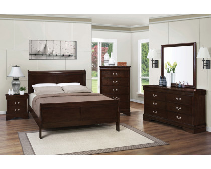 Coaster Louis Philippe Eastern King Panel Sleigh Bed - Cappuccino