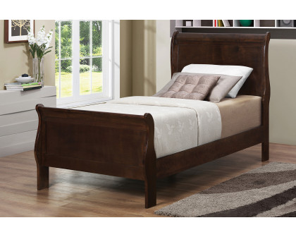 Coaster Louis Philippe Twin Panel Sleigh Bed - Cappuccino