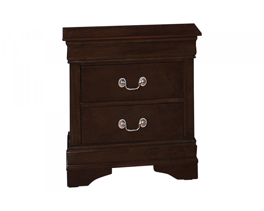 Coaster Louis Philippe 2-Drawer Nightstand - Cappuccino