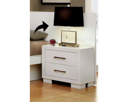 Coaster Jessica 2-Drawer Nightstand - White