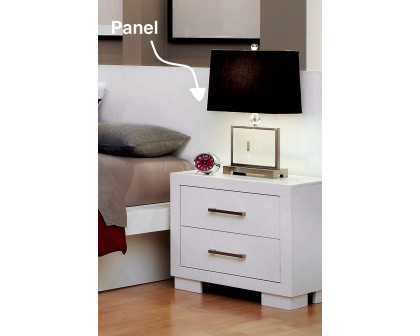 Coaster Jessica 2-Drawer Nightstand - White