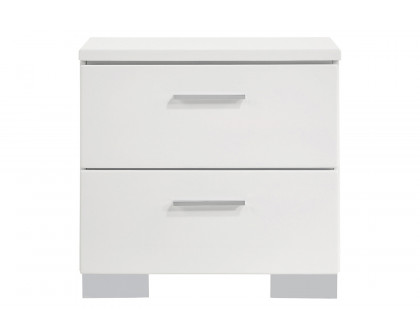 Coaster - Felicity 2-Drawer Nightstand in Glossy White