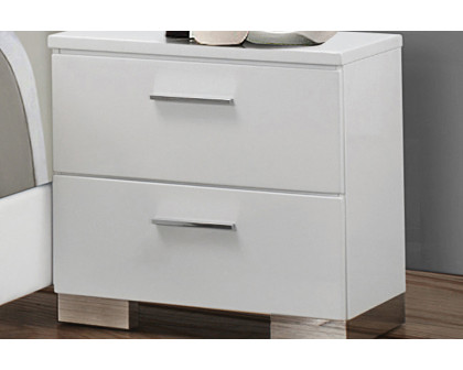 Coaster - Felicity 2-Drawer Nightstand in Glossy White