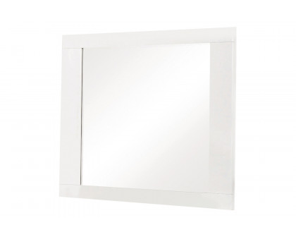 Coaster - Felicity Rectangle Dresser Mirror in Glossy White