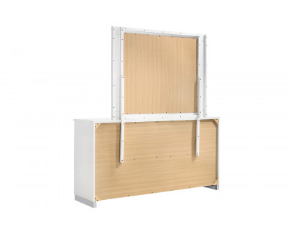 Coaster - Felicity Rectangle Dresser Mirror in Glossy White