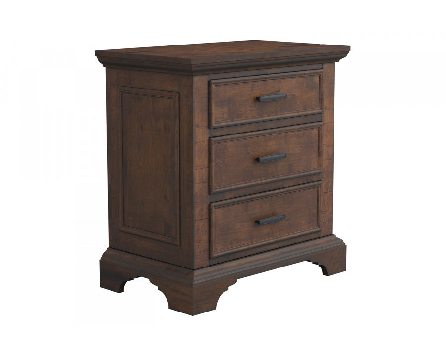 Coaster - Elk Grove 3-Drawer Nightstand in Vintage Bourbon